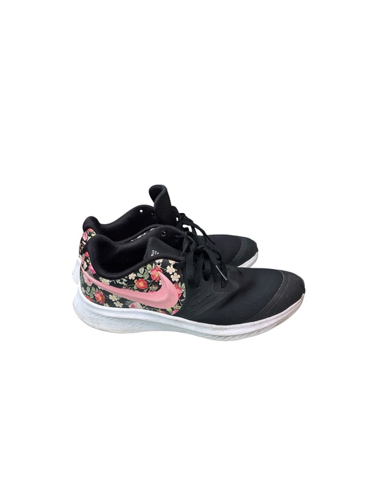 Nike Shoes - Nike Star Runner Floral Swoosh Sneakers 6Y Black Pink Running Shoes 7.5 Coquette
